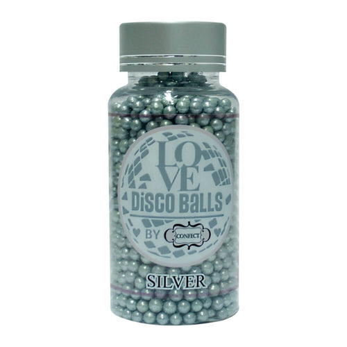 Silver Disco Balls Sprinkles 4 MM 120 Gms