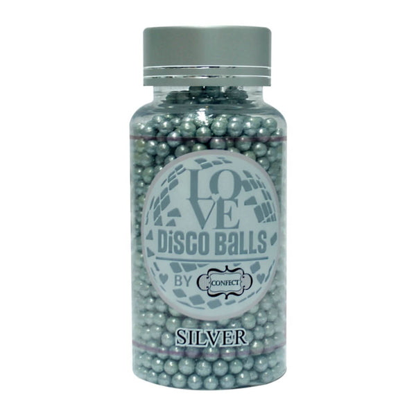 Silver Disco Balls Sprinkles 5 MM 120 Gms