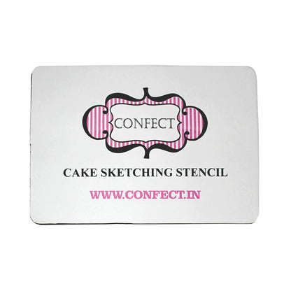 Confect Round Cake Sketching Stencils