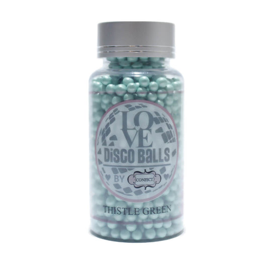 Confect Thistle Green Disco Balls Sprinkles 6 MM 120 Gms