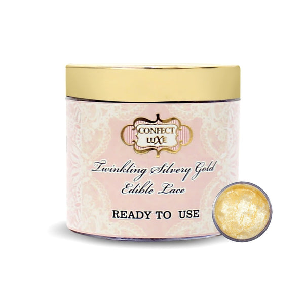 Twinkling Silvery Gold | Edible Lace 100g