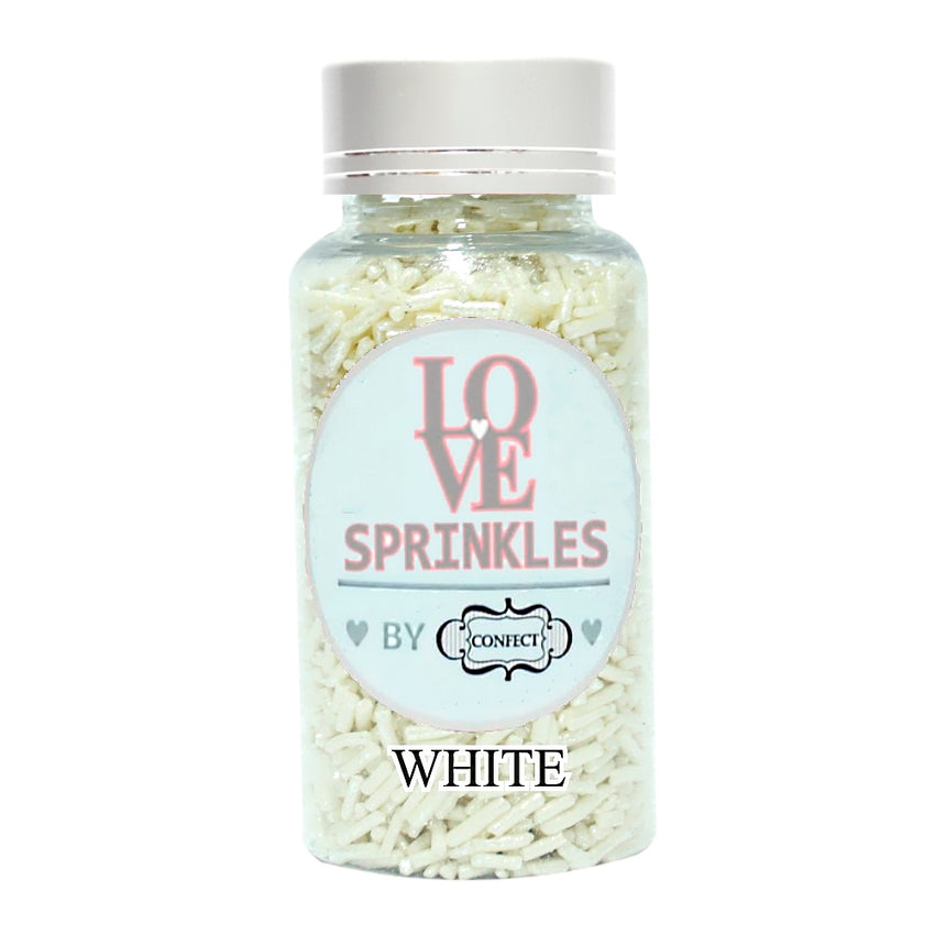 White Vermicelli Sprinkles 90 Gms