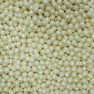 White Disco Balls Sprinkles 3 MM 120 Gms
