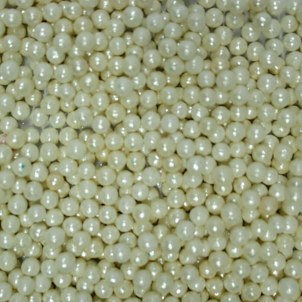 Confect White Disco Balls Sprinkles 5 MM 120 Gms