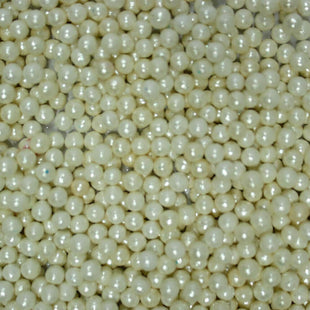 White Disco Balls Sprinkles 6 MM 120 Gms