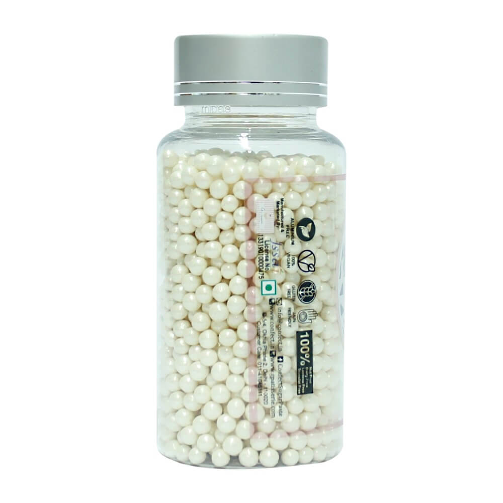 White Disco Balls Sprinkles 6 MM 120g