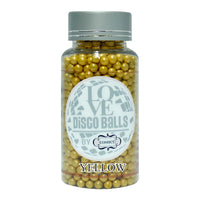 Yellow Disco Balls Sprinkles 3 MM 120 Gms