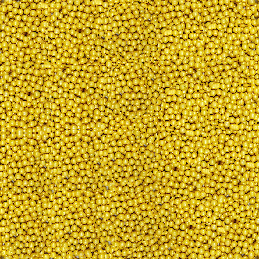 Yellow Disco Balls Sprinkles 3 MM 120 Gms